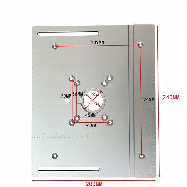 Aluminum Alloy Router Lift Table Router Lifts Base for 64-66mm Diameter Motors