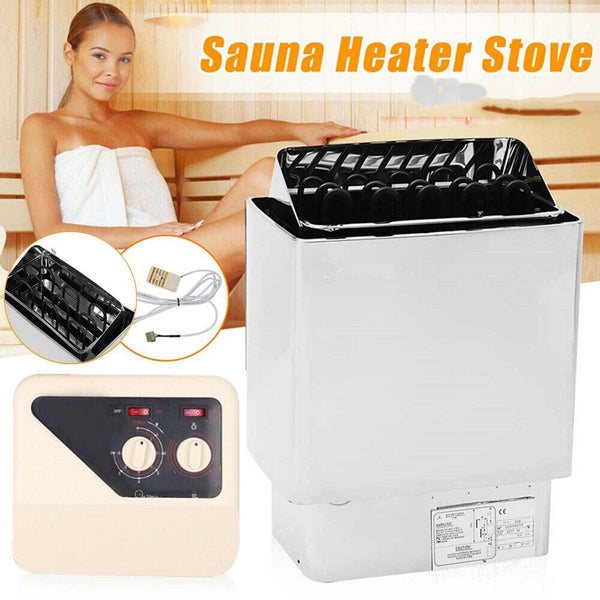 6 KW Sauna Heater 220V Dry Sauna Stove Stainless Steel External Control Home SPA