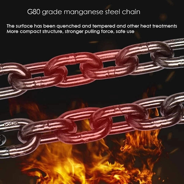 2/4 Leg Chain Sling for Lifting with Hooks Heavy Duty 3 Ton  Lift Chains Rigging