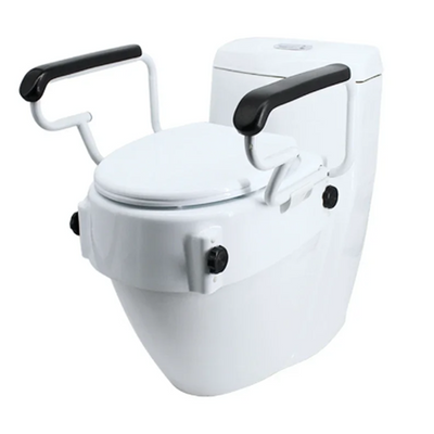 Toilet Seat Risers Raised Toilet with Armrest Adjustable Height for the Elderly