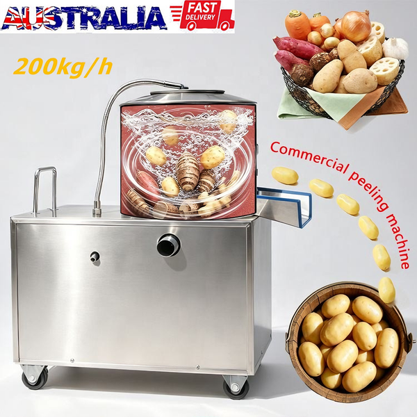 Commercial Potato Peeler Cassava Taro Peeler Automatic Peeling Machine 1500W AU