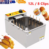 Commercial Electric Deep Fryer 12L Cheese Hot Dog Fryer Corn Dogs&Chip Cooker