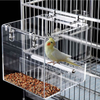 Acrylic Parrot Feeder Parrots Perch Stand Cage Automatic Bird Feeder Transparent