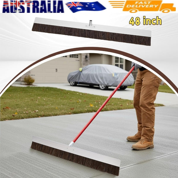 Aluminum Backed Concrete Broom 1220mm Concrete Broom for Driveways Wet Concrete