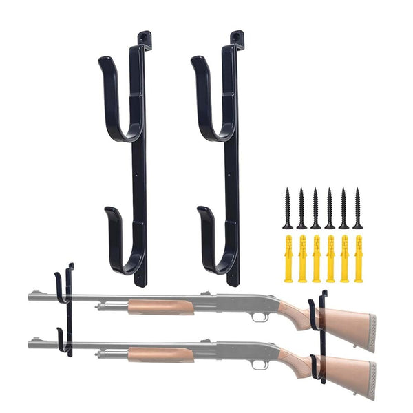 2Pack Metal Gun Racks Adjustable Wall-mounted for Two-gun Tools Cars Rear Window