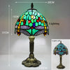Retro Baroque LED Table Lamps Stained Glass Desk Lights Bedroom Reading Decor