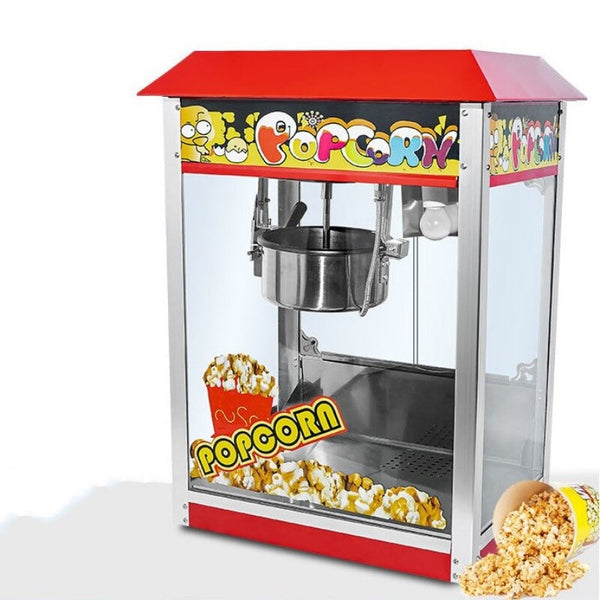 1400W Electric Popcorn Machine Theatre Commercial Popcorn Maker Popper Cooker