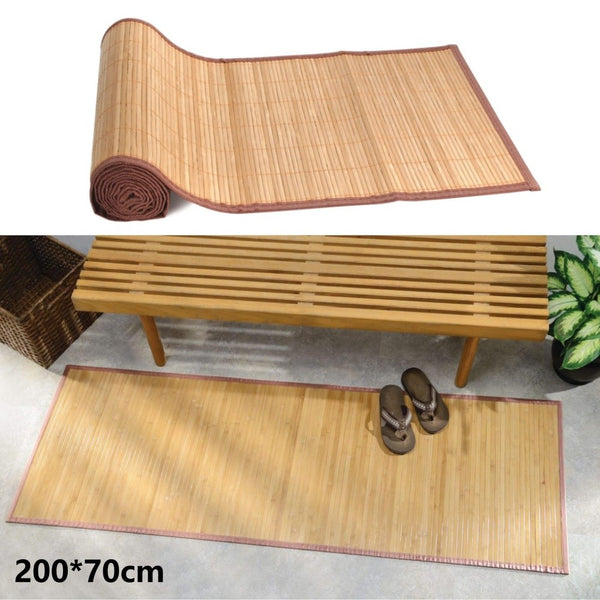 70*200cm Floor Carpet Bamboo Mat Area Rug Bedroom Living Room Window Cushion AU