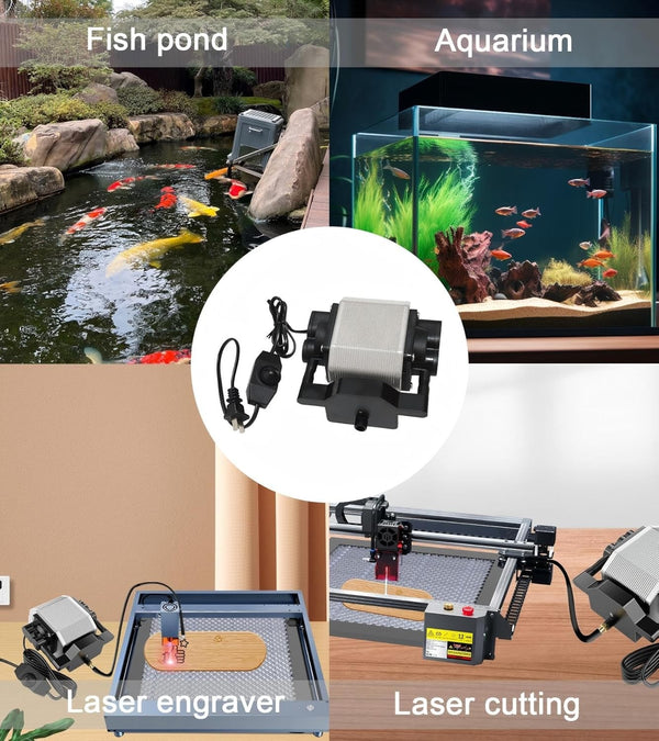 30L/Min Laser Air Assist Pump Engraving Machine Air Compressor Knob Control AU