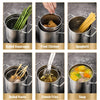4L Kitchen Stainless Steel Deep Fryer Pot with Mesh Basket & Lid All Stovetops