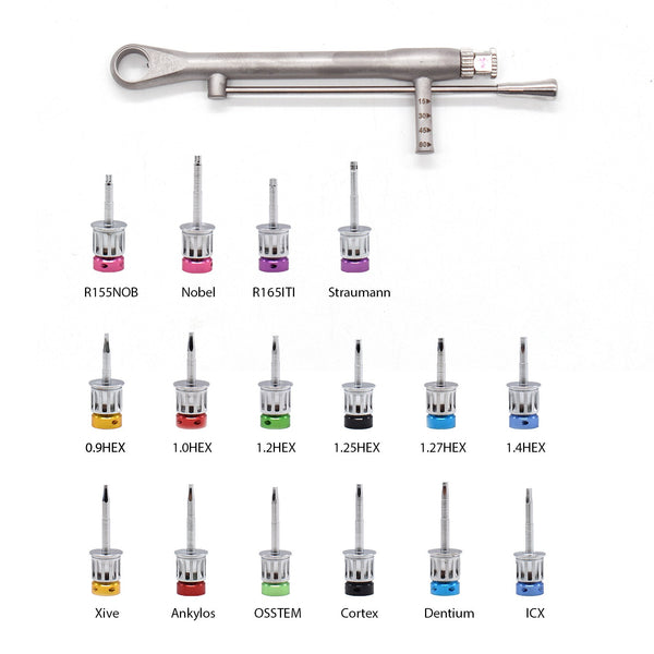 Dental Implant Torque Wrench Set Universal Prosthetic Kit Dental Implant Kit