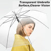 10PCS Transparent Umbrella Clear Dome Waterproof Semi-Automatic Umbrellas Party