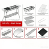 Outdoor Stainless Steel Charcoal Grill Barbecue Tool Folding Cooking Stove