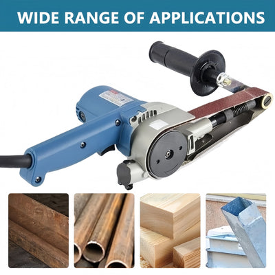 Electric Mini Sander Sand Machine Portable Pipe Sander Polisher Belt Grinder