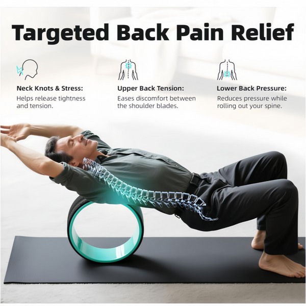 Back Roller Wheel Set of 4 Massage Roller with Density Foam for Physical Therapy
