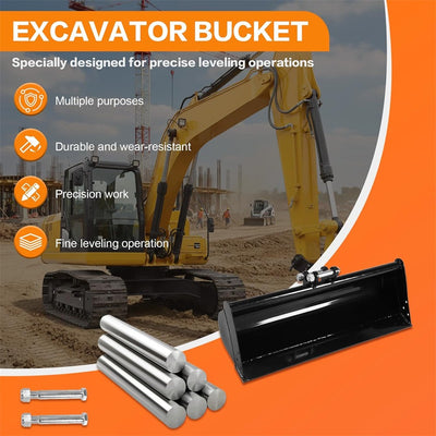 1000mm Mini Excavator Flat Backhoe Bucket Digging Bucket Small Digger Bucket AU