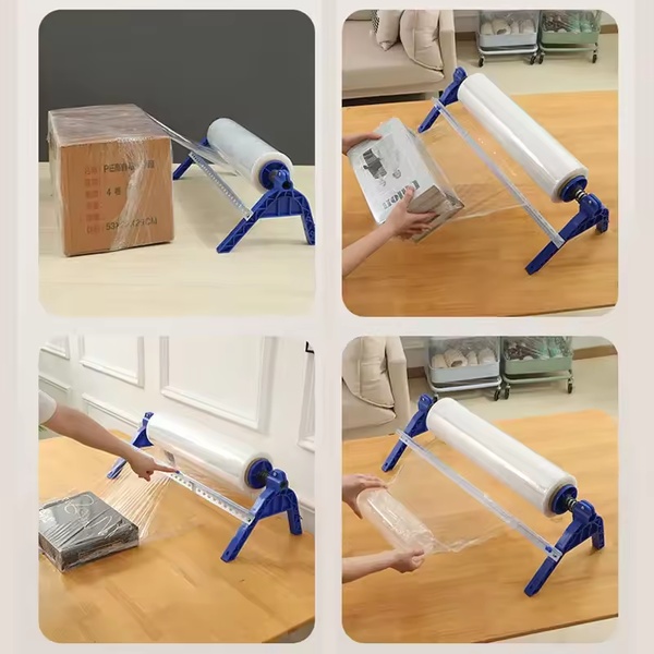 Stretch Film Wrap Dispenser Cling Film Plastic Wrap Dispenser with Cutter
