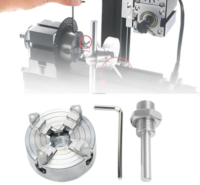 Mini Lathe Chuck Set Self-Centering Connecting Rod for Electric Drill Chuck