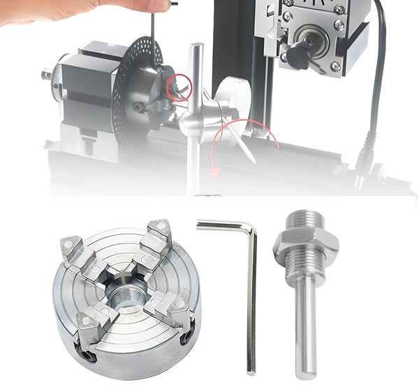 Mini Lathe Chuck Set Self-Centering Connecting Rod for Electric Drill Chuck