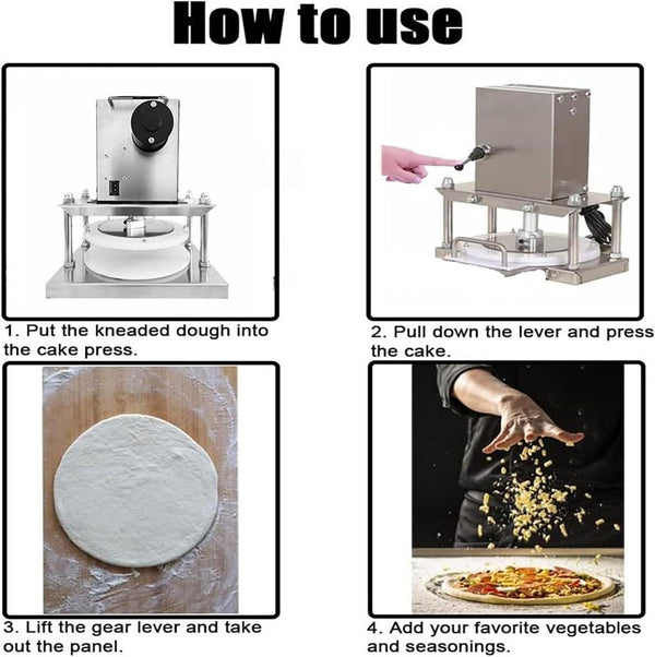 Electric Dough Roller Sheeter Pizza Dough Press Machine for Pressing Pizza Cake