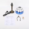 Retro Baroque LED Table Lamps Stained Glass Desk Lights Bedroom Reading Decor