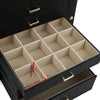 Large Jewelry Box Organizer Leather Jewelry Storage Case Earring Bracelet Holder