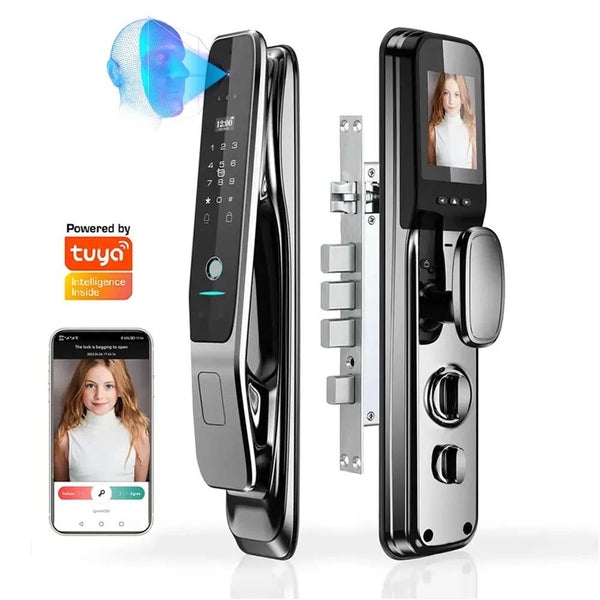 Door Lock w/ Camera Video Call Voice Intercom Digital WiFi Automatic Door Lock