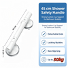 45cm Grip Suction Handle Shower Tub Bathroom Cups Bath Door Handle Max Load 50kg