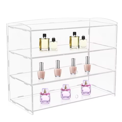 2/3 Tier Acrylic Display Case for Collectibles Figures Cupcake Dustproof Cabinet