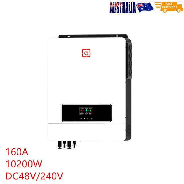 10.2KW On/Off Grid Solar Hybrid Inverter 160A Charge Controller PV Max 500V