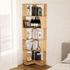 5 Tier Corner Bookshelf Storage Large Wooden Open Storage Display Stand 1.75m AU