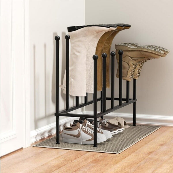 6 Pairs Metal Boot Rack Long Boots Shoes Holders Free Standing Organizer Hallway