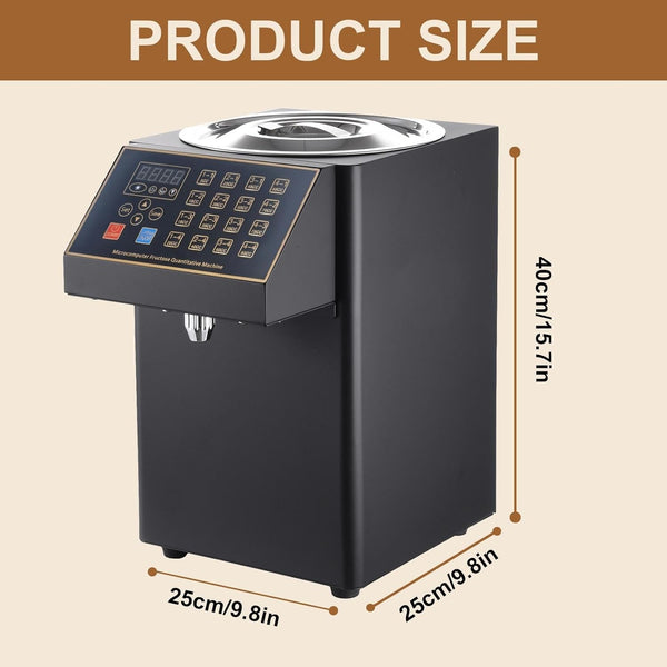 Fructose Dispenser 16 Weight Settings Automatic Syrup Dispenser Commercial 8L