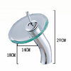 Basin Faucet Modern Round Waterfall Faucet Hot Cold Tall Bathroom Faucet WELS