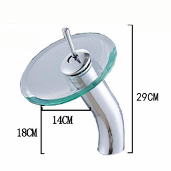 Basin Faucet Modern Round Waterfall Faucet Hot Cold Tall Bathroom Faucet WELS