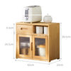 Bamboo Countertop Cupboard 2 Tier Pantry Kitchen Desk Tea Coffee Storage Cabinet