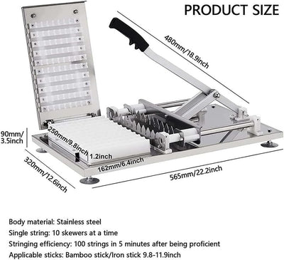Manual Mutton Kebab Machine BBQ Skewer Meat Making Mahcine Kebab Press Mould