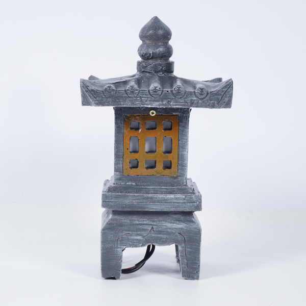 Garden Ornament Lamp Pagoda Sculpture Zen Palace Lantern Outdoor Decor Light
