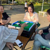 Automatic Mahjong Table Portable Mahjong Table 144 Magnetic Tiles Outdoor & Home