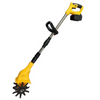 Cordless Cultivator Tiller Rotary Hoe Mini Electric Rototiller w/ 2 Battery