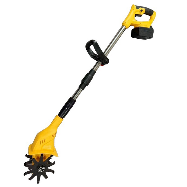 Cordless Cultivator Tiller Rotary Hoe Mini Electric Rototiller w/ 2 Battery