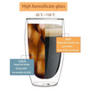 6pcs Glass Coffee Tea Mugs Drinking Glasses Double Wall Thermal Insulated Cups