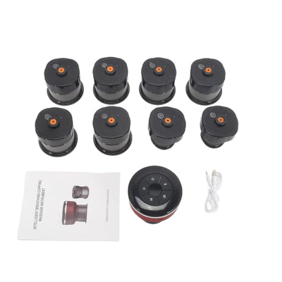 Electric Cupping Therapy Smart Scraping Massager Set 8 Massage Cups Red Light