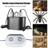 Reptile Lamp Double Dome UVB Light Head For Turtle Lizard with Separate Switches