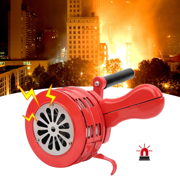 Emergency Hand Crank Siren Horn 110DB Manual Operated Warning Metal Alarm Safe