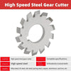 8Pcs Gear Milling Cutters with 20° Pressure Angle for Metric Module M1-M8 Gears