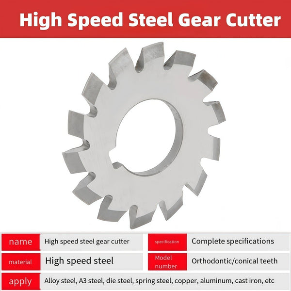 8Pcs Gear Milling Cutters with 20° Pressure Angle for Metric Module M1-M8 Gears