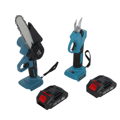 Mini Chainsaw & Pruning Shears Electric Saw Brushless Pruner Cordless Combo AU