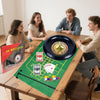 16" Roulette Wheel Set with Felt Chips Cards Rake for Casino Games Deluxe Poker
