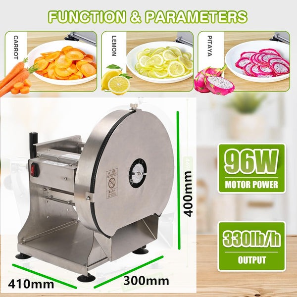 Electric Vegetable Slicer Commercial Fruit Slicing Machine Potato Slicer 0-10mm